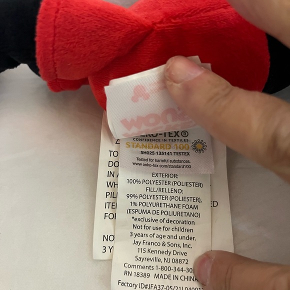 DISNEY MICKEY MOUSE PLUSHIE STUFFED TOY UNISEX 14”‎ RED BLACK ICONIC CARTOON - Picture 9 of 9